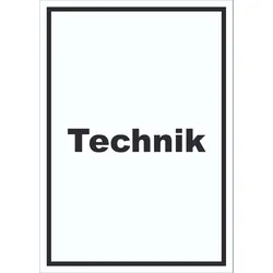 Technik Schild mit Text Hauswirtschaftsraum hochkant A4 (210x297mm)