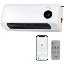 Sichler Haushaltsgeräte WLAN-Keramik-Wandheizlüfter, LED-Display, Fernbedienung, 2.000 W, App