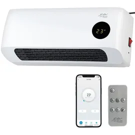 Sichler Haushaltsgeräte WLAN-Keramik-Wandheizlüfter, LED-Display, Fernbedienung, 2.000 W, App
