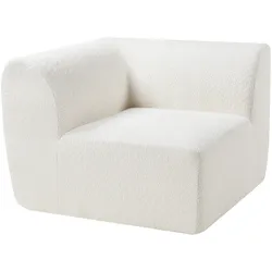 Sofa-Modul Hurvas Eckelement Bouclé Cremeweiß