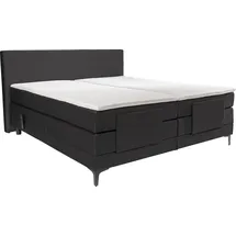 Alina Boxspringbett ALINA "Powell", braun (braungrau dmo 159), B:192cm L:212cm, Samt DMO (100% Polyester), Komplettbetten, Boxspringbett, inkl. Motor, Matratze und Topper, in unterschiedlichen Ausführungen
