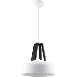SOLLUX LIGHTING Hängeleuchte "CASCO", schwarz-weiß (weiß schwarz), H: 85cm, Lampen, Slush -Einstellung