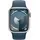 Apple Watch Series 9 GPS 41 mm Aluminiumgehäuse silber, Sportarmband sturmblau S/M