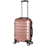 Cahoon / Hartschalenkoffer Handgepäck Reisekoffer Bordtrolley 4-Rollen / 201 rose-gold Handgepäck)