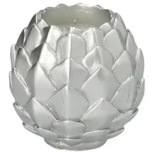 Papstar STARPAK Kugelkerze Pine Cone silber, 1 St.