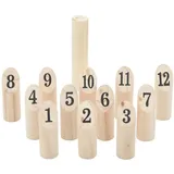 vidaXL 13-tlg. Kubb-Spielset mit Tragetasche Massivholz Kiefer