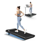 DeerRun Walking Pad mit 6% Steigung, Laufband für Zuhause und Home Office mit App, LED Anzeige und Fernbedienung bis 136 kg