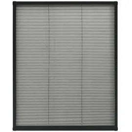 vidaXL Insektenschutz-Plissee für Fenster 80 x 100 cm Anthrazit