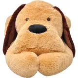 vidaXL Hund Kuscheltier Plüsch Braun 80 cm