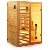 Luxus LED Infrarotsauna 130x105cm Infrarotkabine Wärmekabine Sauna-Vollspektrum