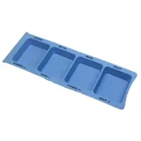 EDLICH & HABEL Medikamentenbox 1 Tag, 4 Fächer, XL EDHA10218-XL-B , 1 Karton = 190 Stück, Farbe: blau