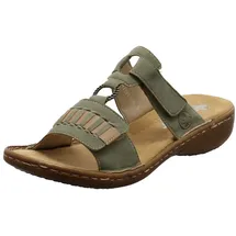 Rieker Damen Klassische Sandalen 60881, Frauen Sandalen,Sommerschuhe,Freizeitschuhe,offene Schuhe,Strandschuhe,grün (52),38 EU / 5 UK - 38 EU Schmal