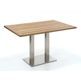Niehoff Bistro Edelstahl - 140 x 95 cm Teak recycled