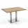 Niehoff Bistro Edelstahl - 140 x 95 cm Teak recycled