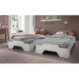 Massivholz Denver 95 x 26 cm Weiß