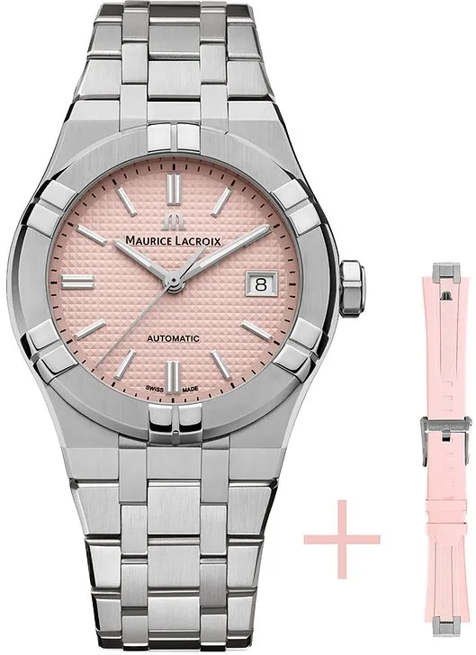 Maurice Lacroix Uhren-Set inkl. Wechselarmband Aikon Automatic Date AI6007-SS00F-530-E - silber