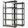 Karat Schwerlastregal Holz/Stahl/MDF 150 x 75 x 30 cm schwarz 2er Set