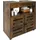 Relaxdays Waschbeckenunterschrank 3 Fächer 60 x 63 x 30 cm Braun