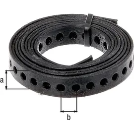 GAH Alberts Lochband 1,5 m Stahl verzinkt schwarz kunststoffbeschichtet 17x0,8 mm