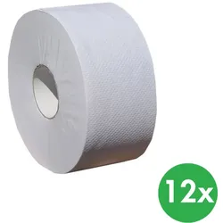 Toilettenpapier, einlagig, natur, Rolle 220 m, 12 Stk