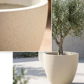 ethick Moderner Pflanzkübel Rund Ø 58 x 53 cm Sand
