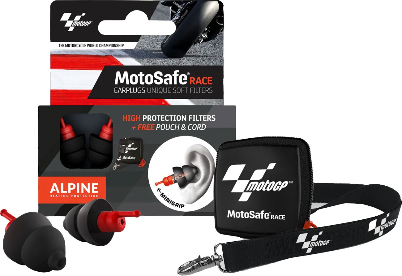 Alpine MotoSafe RACE MotoGP-Edition, Gehörschutz - Schwarz/Rot