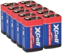 10x XCell Lithium 9V Block Hochleistungs- Batterien für Rauchmelder / Feuermelder - 10 Jahre Batterie Lebensdauer