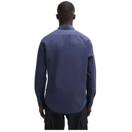 Boss ORANGE Langarmhemd Relegant mit BOSS Stickerei, blau