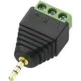 TRU Components Klinken-Steckverbinder 2.5mm Stecker, gerade Polzahl: 3 Stereo Schwarz 1St.