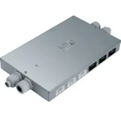 Hager SPWA669010 Sammelpunkt Energie 2x6 Ausgangsbuchsen 3-polig Stecksystem Wago 6x weiß/schwarz.Vorverdrahteter Sammelpunkt als dezentraler