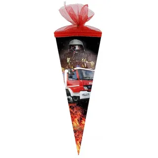 NESTLER Schultüte Feuerwehr, rund, 35 cm, Tüll