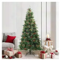vidaXL Künstlicher klappbarer Weihnachtsbaum Grün 210 cm