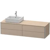 Duravit „XSquare“ Waschtischunterbau wandhängend 160,0 x 54,8 cm, in Leinen