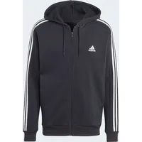 Adidas Essentials Fleece 3-Streifen Reißverschlusspullover Black XL