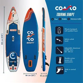 Coasto Nautilus 11,8 SUP Board  aufblasbar Blau