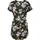 URBAN CLASSICS Damen Ladies Short Viscose Belt Jumpsuit T-Shirt, Black tropical), M - M