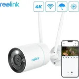 Reolink 8MP wlan Überwachungskamera Outdoor, 2,4/5 GHz Wi-Fi 6, Menschen-/Fahrzeug-/Haustiererkennung, Farbnachtsicht, 2-Wege-Audio,