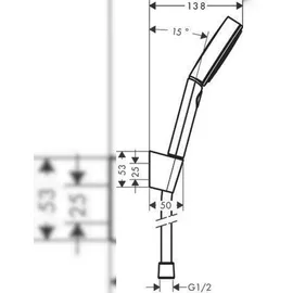 Hansgrohe Pulsify Select S Brausehalterset 105, 3jet Relaxation, mit Brauseschlauch 1600mm, 24303670