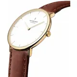 Nordgreen Native Quarz Leder 36 mm NR36GOLEBRXX