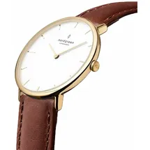Nordgreen Native Quarz Leder 36 mm NR36GOLEBRXX