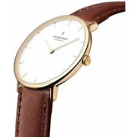 Nordgreen Native Quarz Leder 36 mm NR36GOLEBRXX