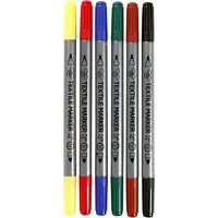 Creativ Company Stoffmarker,6 Stück, Matt transparent;Weiß