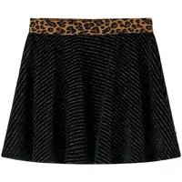 vidaXL Kinderrock mit Bund in Leopardenmuster Schwarz 116