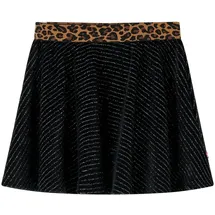 vidaXL Kinderrock mit Bund in Leopardenmuster Schwarz 116