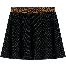 vidaXL Kinderrock mit Bund in Leopardenmuster Schwarz 116