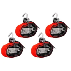 4er Set HEFFA CARLINE 130 Anhänger Transportgurte Radsicherungsgurte 2,8m/35mm/3t VDI 2700