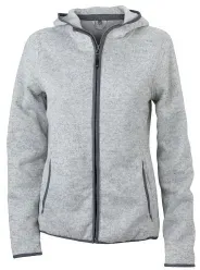 James® & Nicholson Damen Strickfleece-Kapuzenjacke JN588 JN588 , 1 Stück, Größe: M