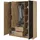 lookway Drehtürenschrank NELA 155 x 200 x 51 cm Artisan Eiche/Schwarz