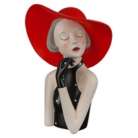 GILDE Figur Lady mit rotem Hut