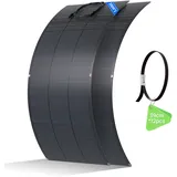 Eco-worthy Flexibel Solarpanel 400w, 2x200w Solarmodul, Etfe-material, 18bb-monokristalline Zelle, 25% Hoher Wirkungsgrad, Für Balkon, Wohnmobil, Boot, Dach, Camping, Zuhause, Yacht, Unebene Oberfläch